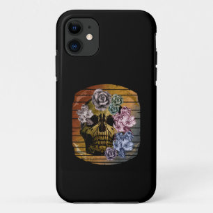 SKULL VINTAGE FLORAL iPhone 11 CASE