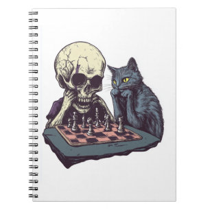 Skull vs Cat � Funny Chess Battle Notebook