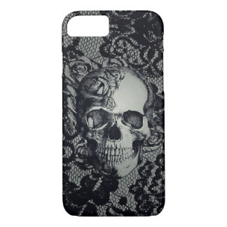 Skull w/Lace iPhone 8/7, Barely There Phone Case