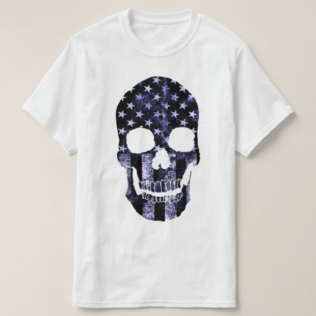 Skull Warrior USA T-Shirt (Design Front)