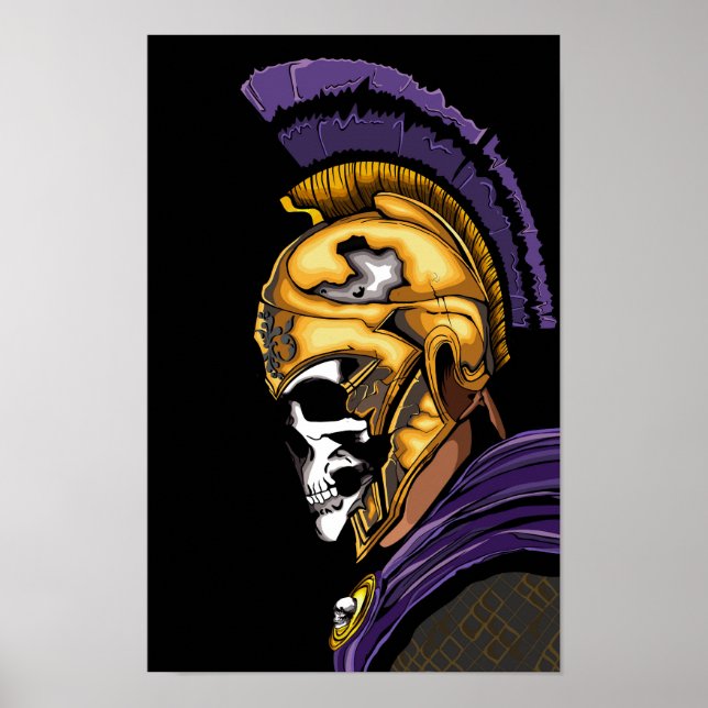 Skull warrior with Black Poster (Front)
