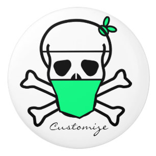 Skull Wearing Mask Thunder_Cove Ceramic Knob
