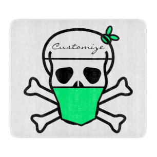 Skull Wearing Mask Thunder_Cove Cutting Board
