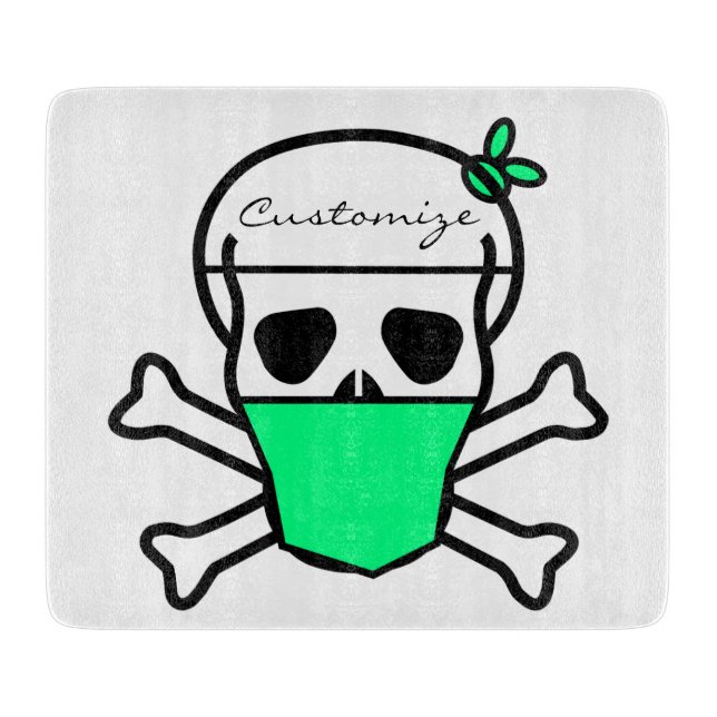 Skull Wearing Mask Thunder_Cove Cutting Board (Front)