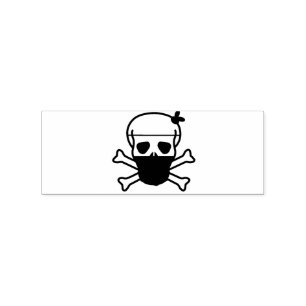 Skull Wearing Mask Thunder_Cove Rubber Stamp