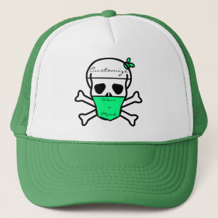 Skull Wearing Mask Thunder_Cove Trucker Hat