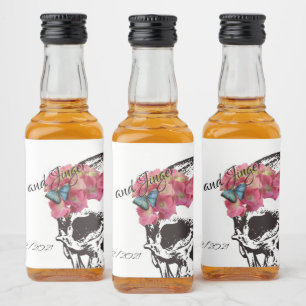 Skull Wedding Bottle Label