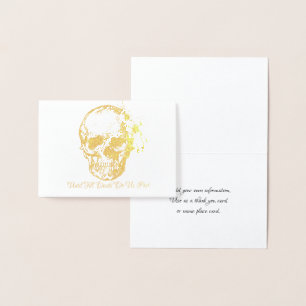 Skull Wedding Thank You or Placement  cards
