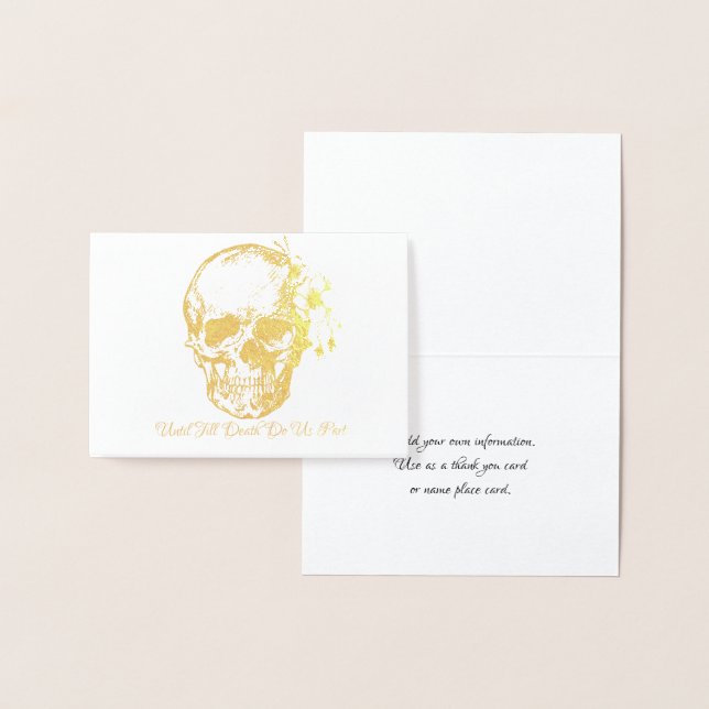 Skull Wedding Thank You or Placement  cards (Display)