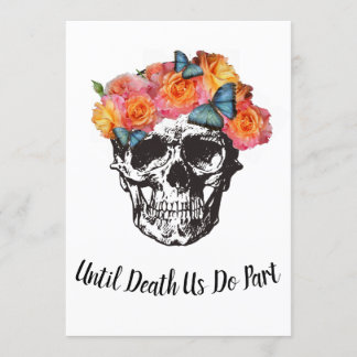Skull Wedding - Until Death Us Do Part Invitation