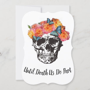 Skull Wedding - Until Death Us Do Part Reply Card