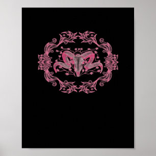 Skull Whimsigoth Aesthetic Poster