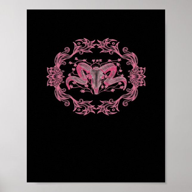 Skull Whimsigoth Aesthetic Poster (Front)