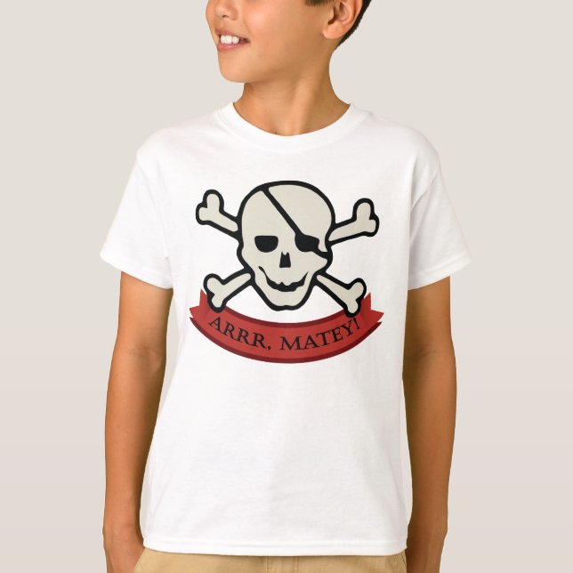 Skull - White Kids' Basic Hanes Tagless T-Shirt (Front)