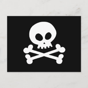 Skull (white) postcard