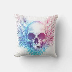 Skull with Angel Wings Cushion