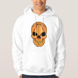 Skull with Basketball Head Hoodie