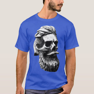 SKULL WITH BEARD STATUE DARK T-Shirt