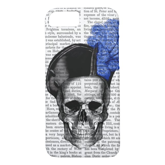 Skull with Blue Hat Case-Mate iPhone Case (Back)