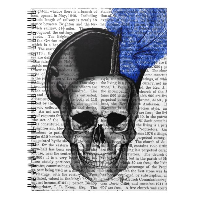 Skull with Blue Hat Notebook (Front)