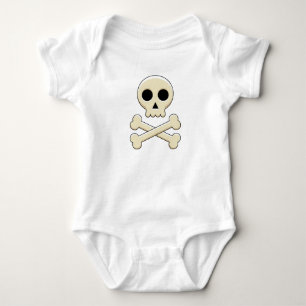 Skull with Bones Baby Bodysuit