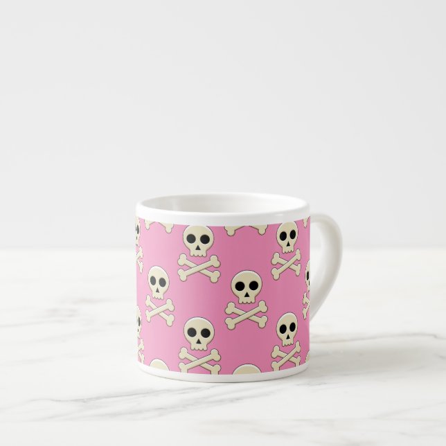 Skull with Bones Espresso Cup (Front Right)