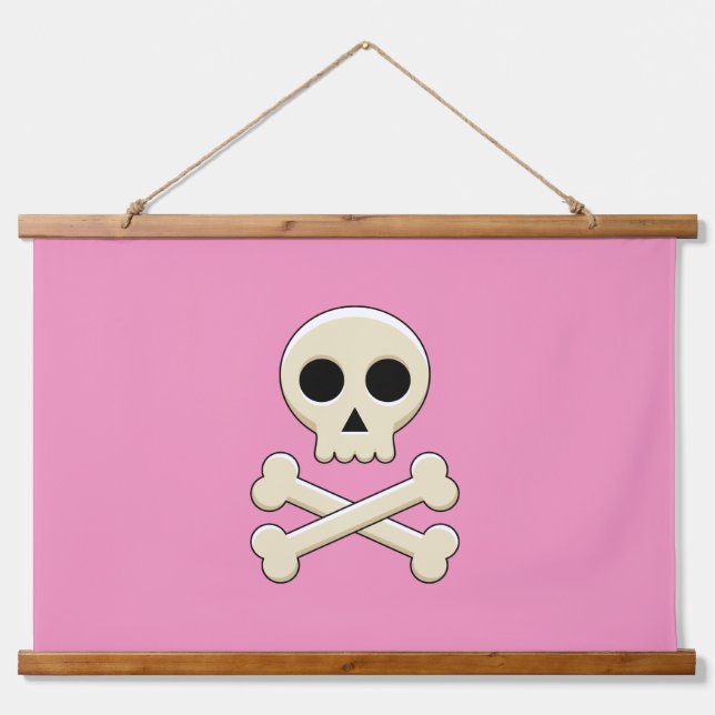 Skull with Bones Hanging Tapestry (Front)