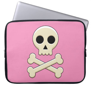Skull with Bones Laptop Sleeve