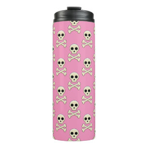 Skull with Bones Thermal Tumbler