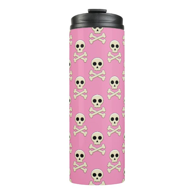 Skull with Bones Thermal Tumbler (Front)