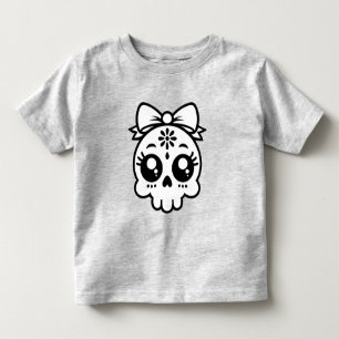 Skull with Bow Toddler T-Shirt
