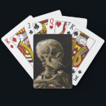 Skull with Burning Cigaret Vincent van Gogh Art Playing Cards<br><div class="desc">Vincent van Gogh (Dutch, 1853 - 1890) Skull of a Skeleton with Burning Cigaret, 1885–86, Oil on canvas Unframed: 32 cm × 24.5 cm (13 in × 9.6 in) Early work by Vincent van Gogh. This small painting is part of the permanent collection of the Van Gogh Museum in Amsterdam....</div>