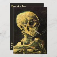 Skull with Burning Cigarette by Van Gogh Halloween