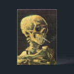 Skull with Burning Cigarette by Vincent van Gogh<br><div class="desc">Skull with Burning Cigarette by Vincent van Gogh is a vintage fine art post impressionism still life painting. A portrait of human skeleton smoking. Great image to use for anti-smoking products. Smoking kills 1, 000s every year, help someone to quit smoking today. Great image for Halloween or Día de los...</div>