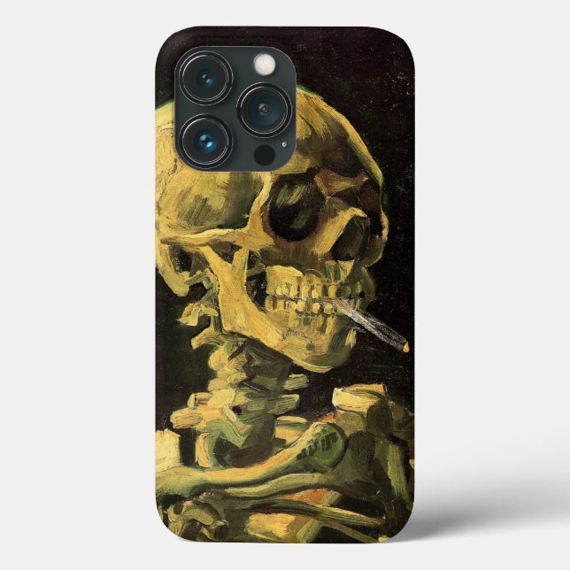 Skull with Burning Cigarette by Vincent van Gogh Case-Mate iPhone Case (Back)