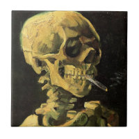 Skull with Burning Cigarette by Vincent van Gogh
