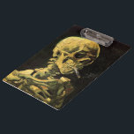 Skull with Burning Cigarette by Vincent van Gogh Clipboard<br><div class="desc">Skull with Burning Cigarette by Vincent van Gogh is a vintage fine art post impressionism still life painting. A portrait of human skeleton smoking. Great image to use for anti-smoking products. Smoking kills 1, 000s every year, help someone to quit smoking today. Great image for Halloween or Día de los...</div>