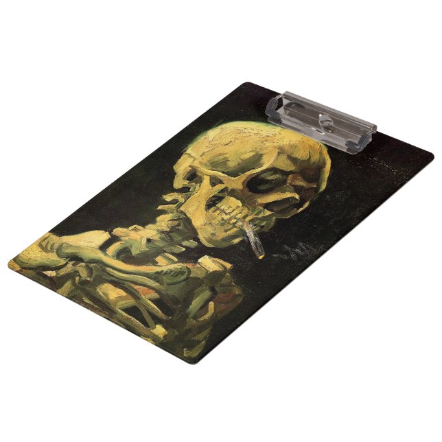 Skull with Burning Cigarette by Vincent van Gogh Clipboard (Angled)