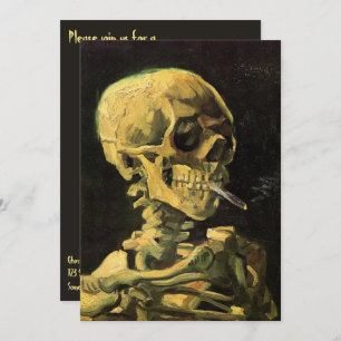 Skull with Burning Cigarette by Vincent van Gogh Invitation