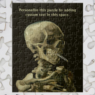 Skull with Burning Cigarette by Vincent van Gogh Jigsaw Puzzle