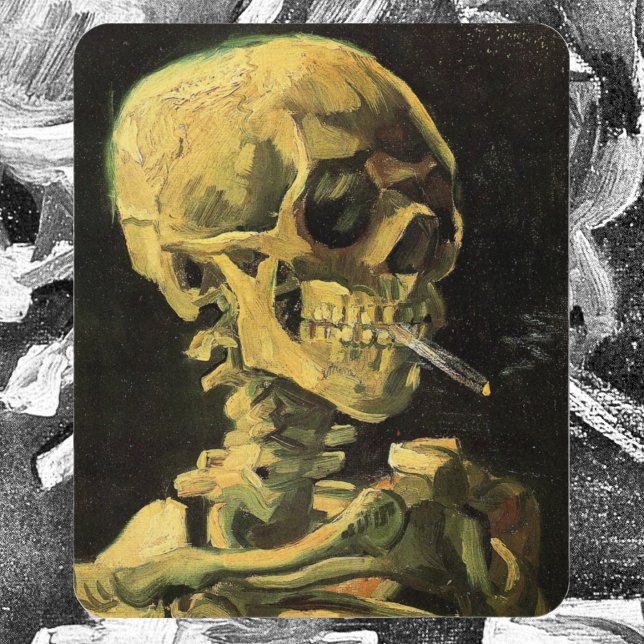 Skull with Burning Cigarette by Vincent van Gogh Mouse Pad (Creator Uploaded)