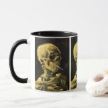 Skull with Burning Cigarette by Vincent van Gogh Mug<br><div class="desc">Skull with Burning Cigarette by Vincent van Gogh is a vintage fine art post impressionism still life painting. A portrait of human skeleton smoking. Great image to use for anti-smoking products. Smoking kills 1, 000s every year, help someone to quit smoking today. Great image for Halloween or Día de los...</div>