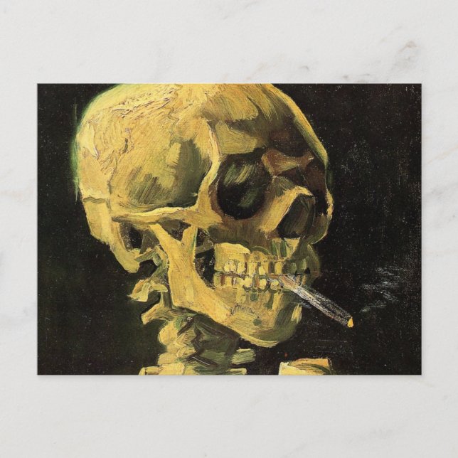 Skull with Burning Cigarette by Vincent van Gogh Postcard (Front)