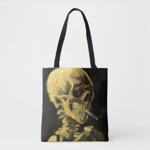 Skull with Burning Cigarette by Vincent van Gogh Tote Bag