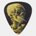 Skull with Burning Cigarette Van Gogh Guitar Pick