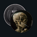 Skull with Burning Cigarette Vincent van Gogh Art Bottle Opener<br><div class="desc">Vincent van Gogh (Dutch, 1853 - 1890) Skull of a Skeleton with Burning Cigarette, 1885–86, Oil on canvas Unframed: 32 cm × 24.5 cm (13 in × 9.6 in) Early work by Vincent van Gogh. This small painting is part of the permanent collection of the Van Gogh Museum in Amsterdam....</div>