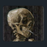 Skull with Burning Cigarette Vincent van Gogh Art Cutting Board<br><div class="desc">Vincent van Gogh (Dutch, 1853 - 1890) Skull of a Skeleton with Burning Cigarette, 1885–86, Oil on canvas Unframed: 32 cm × 24.5 cm (13 in × 9.6 in) Early work by Vincent van Gogh. This small painting is part of the permanent collection of the Van Gogh Museum in Amsterdam....</div>