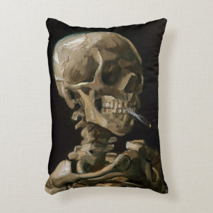 Skull with Burning Cigarette Vincent van Gogh Art Decorative Cushion