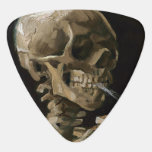 Skull with Burning Cigarette Vincent van Gogh Art Guitar Pick<br><div class="desc">Vincent van Gogh (Dutch, 1853 - 1890) Skull of a Skeleton with Burning Cigarette, 1885–86, Oil on canvas Unframed: 32 cm × 24.5 cm (13 in × 9.6 in) Early work by Vincent van Gogh. This small painting is part of the permanent collection of the Van Gogh Museum in Amsterdam....</div>