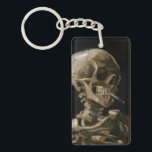 Skull with Burning Cigarette Vincent van Gogh Art Key Ring<br><div class="desc">Vincent van Gogh (Dutch, 1853 - 1890) Skull of a Skeleton with Burning Cigarette, 1885–86, Oil on canvas Unframed: 32 cm × 24.5 cm (13 in × 9.6 in) Early work by Vincent van Gogh. This small painting is part of the permanent collection of the Van Gogh Museum in Amsterdam....</div>
